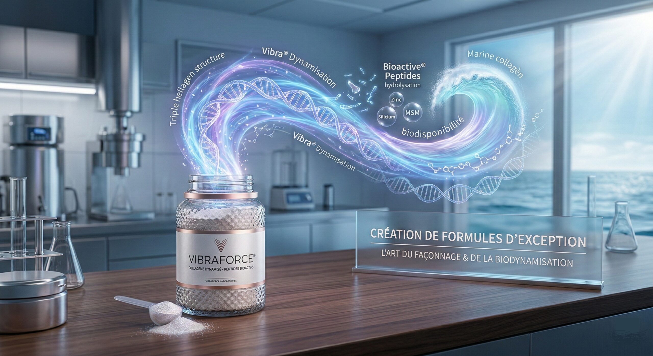 Collagène exceptionnel Vibra, Vibraforce conception par marque blanche.